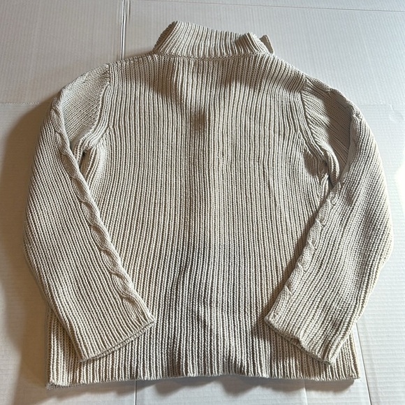 The Limited 45% cotton long sleeve button down sweater wheat color size large - Picture 7 of 9